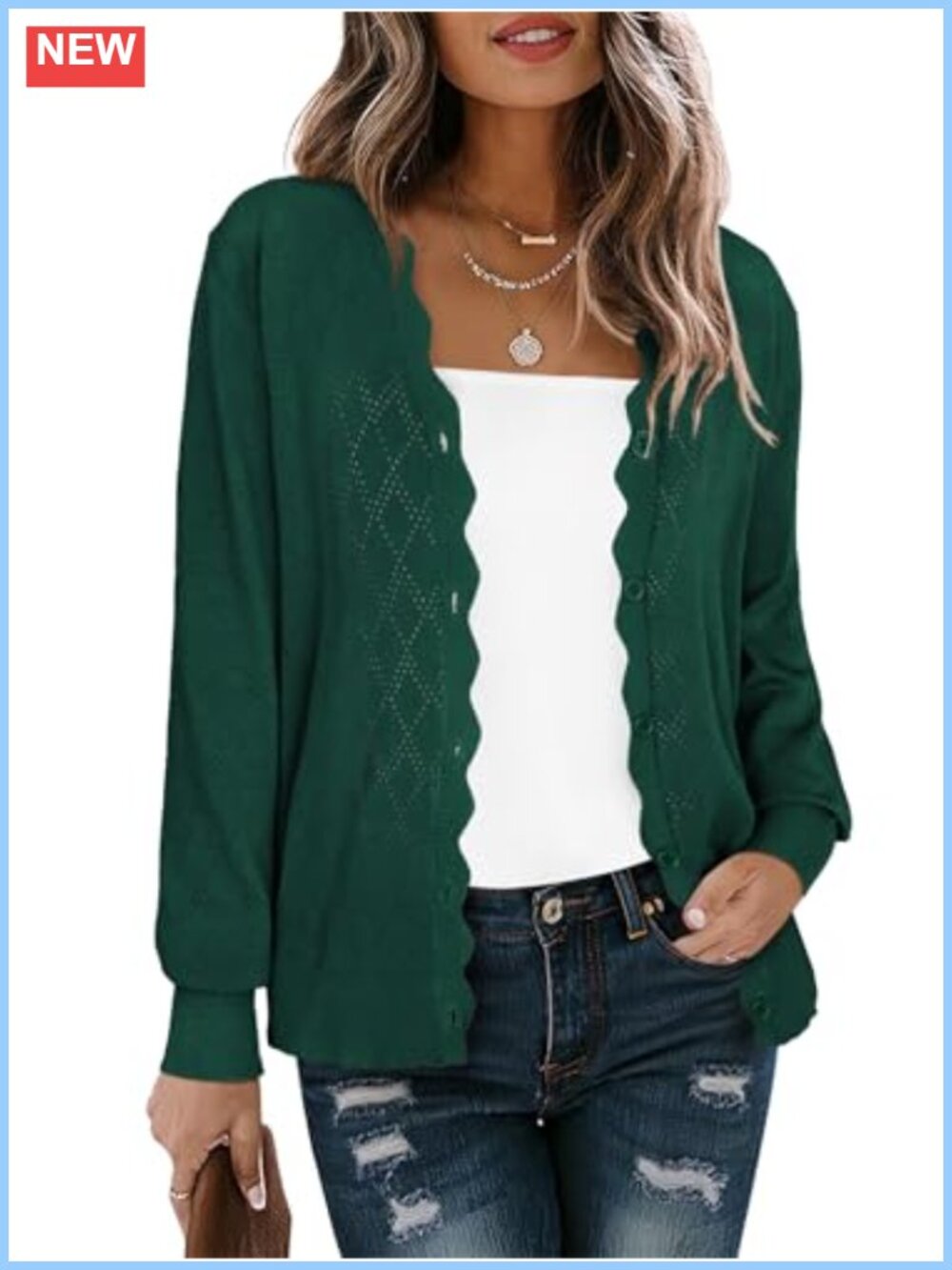 LILBETTER Women's Button Down Cardigan Lightweight Knit Sweater